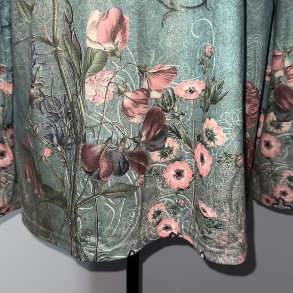 Floral Printed long Sleeve Round Neck shirt women’s size 2XL - Picture 4 of 6